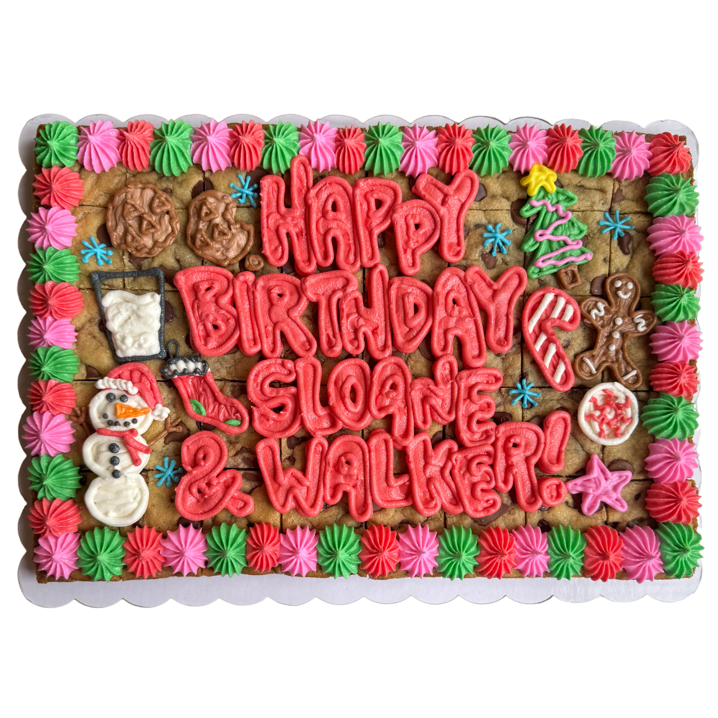 Winter Collage Rectangle Cookie Cake