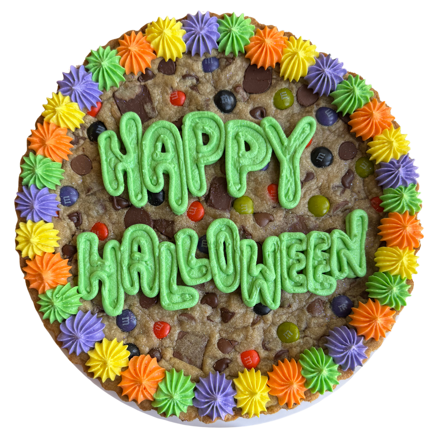 Bubble Letters Halloween Cookie Cake