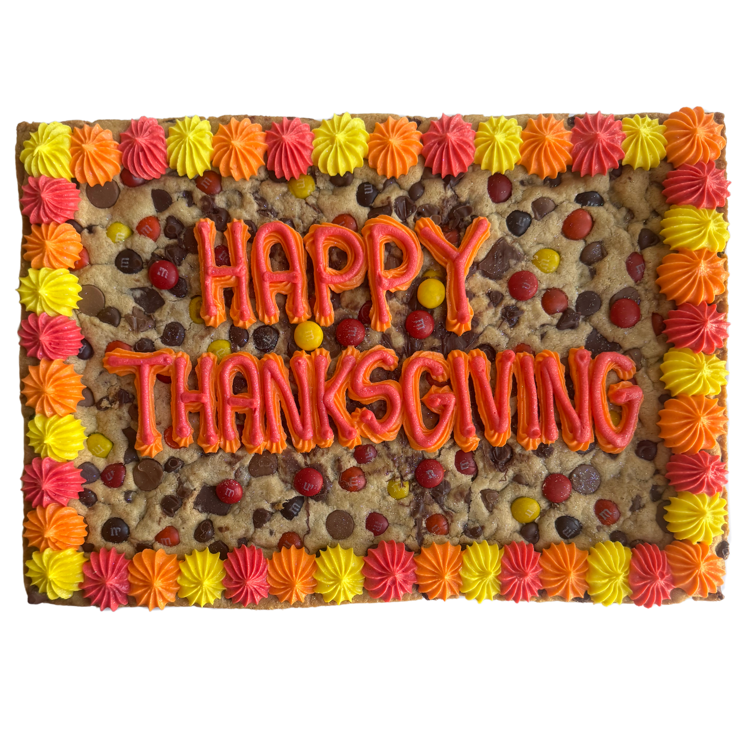 Standard Thanksgiving Rectangle Cookie Cake
