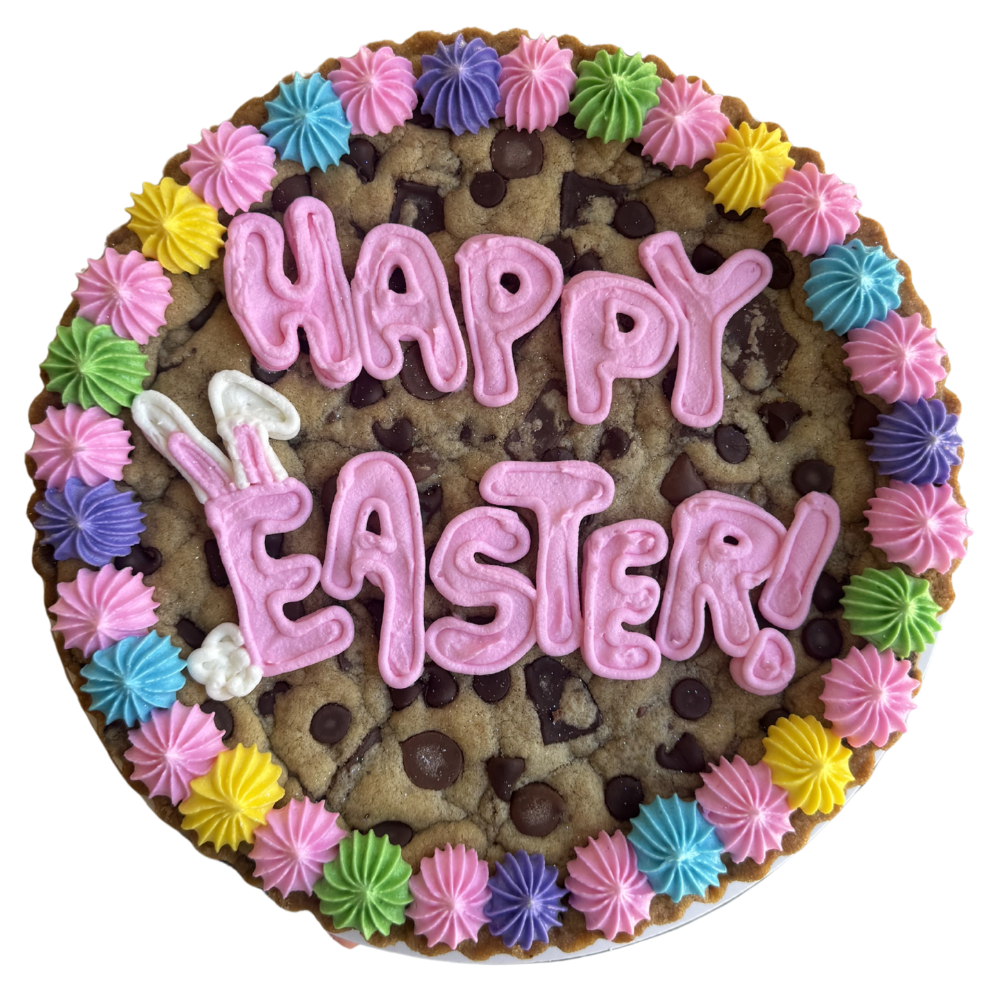 Easter Bubble Letters Cookie Cake