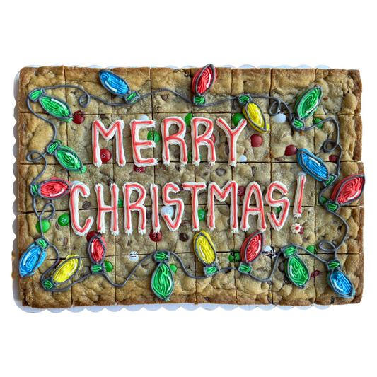 Rectangle Christmas M&M Cookie Cake