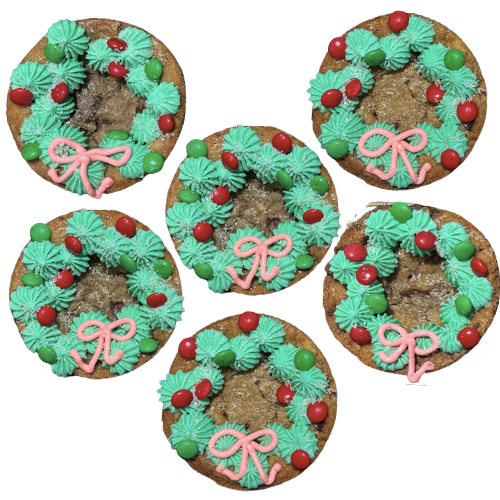 6 Wreath M&M Cookies