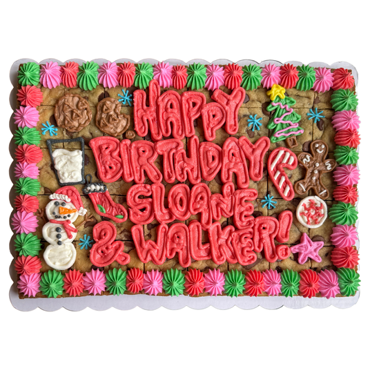 Winter Collage Rectangle Cookie Cake