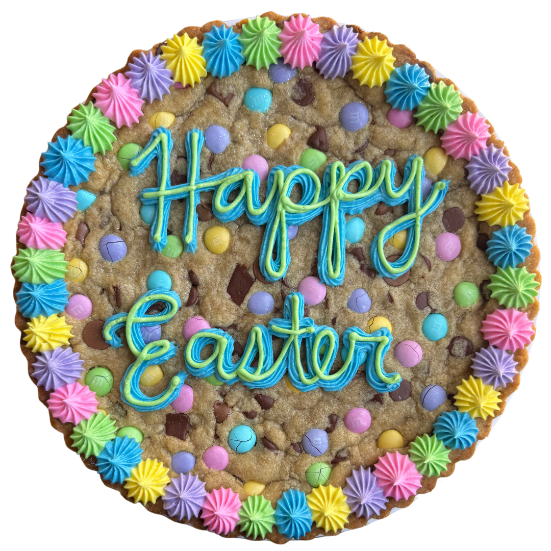 Easter Cursive Cookie Cake