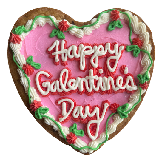 Flower Border Heart Cookie Cake