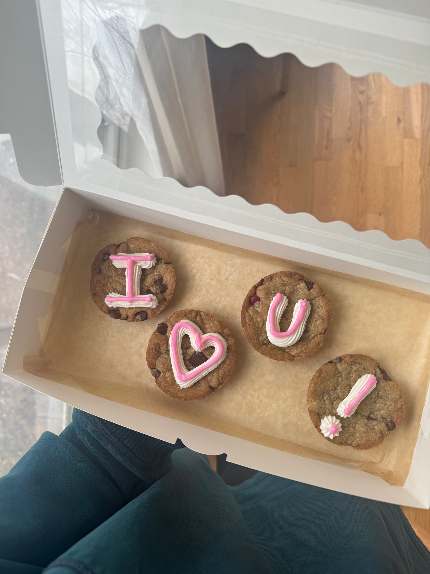 "I <3 U!" Cookie Cups