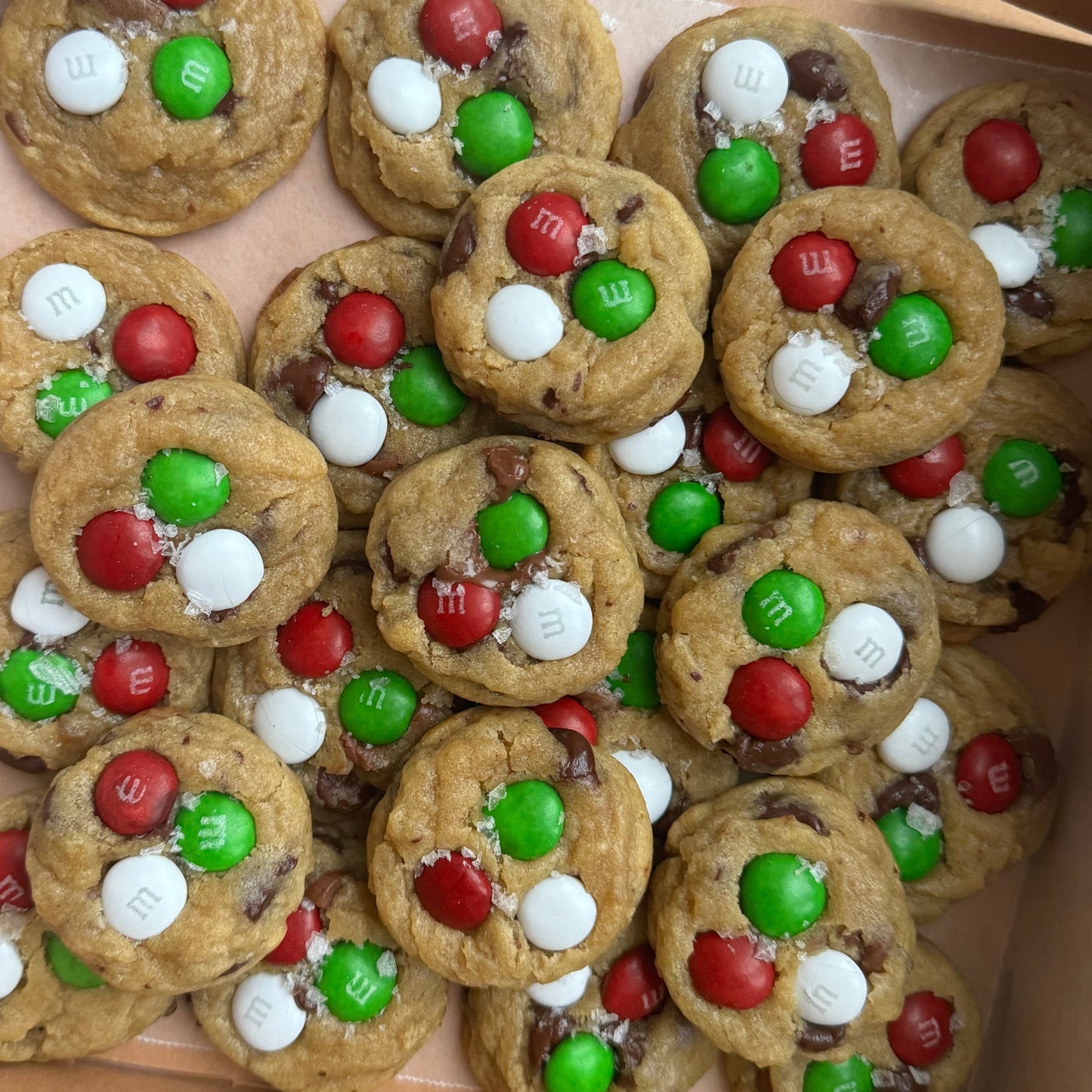 1 Dozen Mini Christmas M&M Cookies