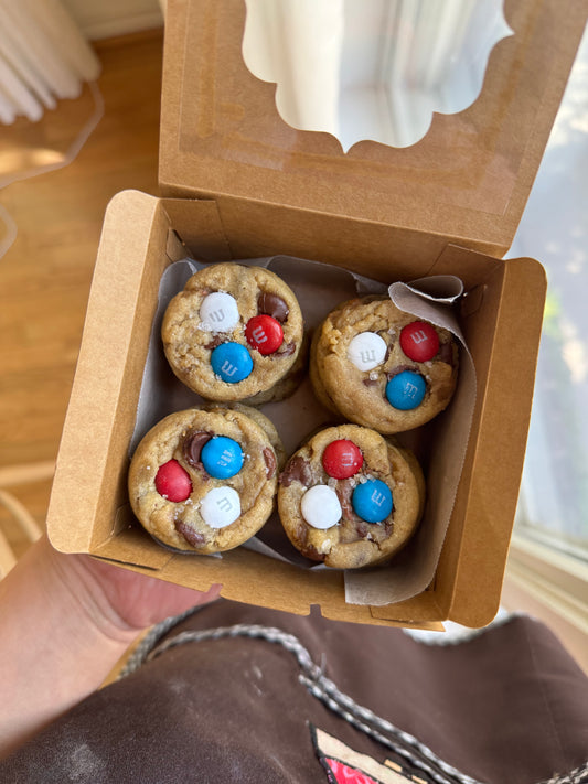 Dozen Mini M&M Cookies -Choose Your Team Colors