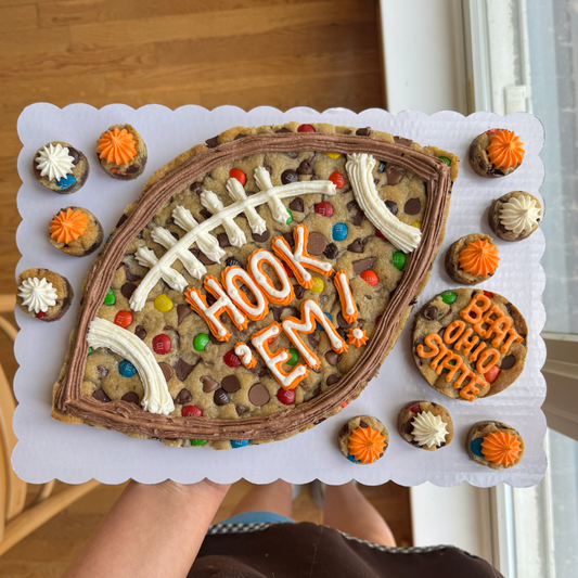 Football Shaped Cookie Cake