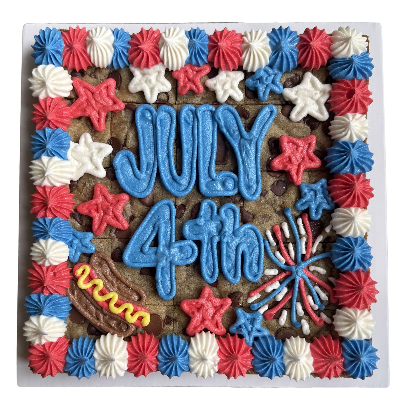 Fourth of July Charm Square Cookie Cake