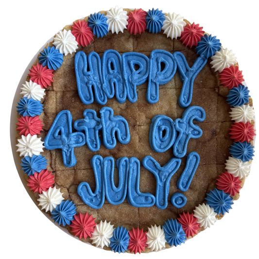 Bubble Letter Standard Fourth of July Cookie Cake
