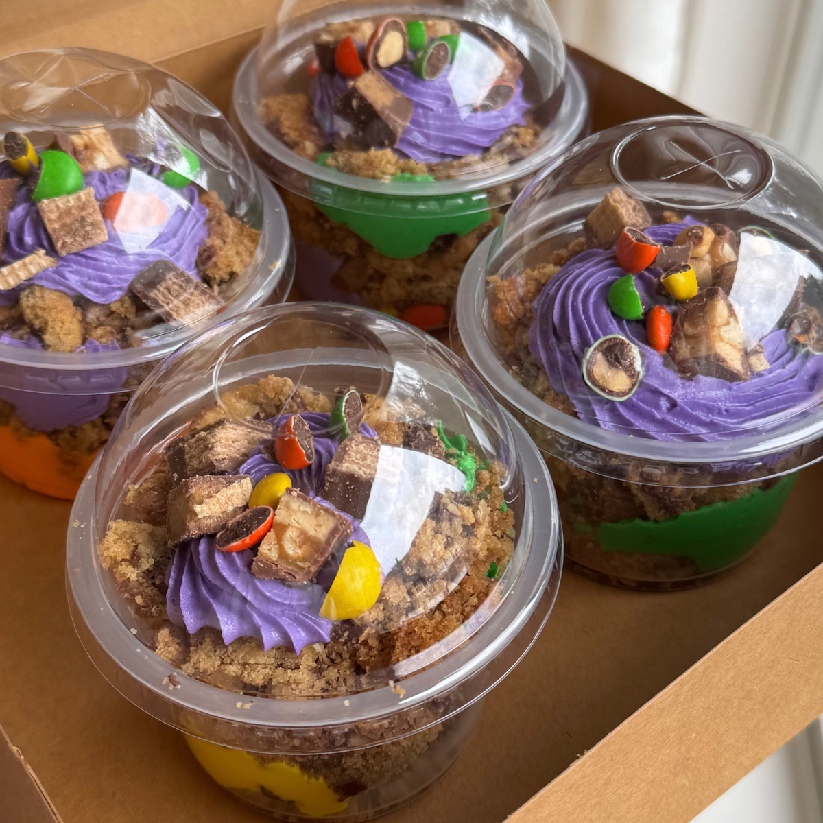 Halloween Candy Cookie Cake Cups