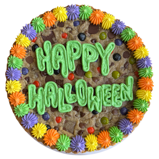 Bubble Letters Halloween Cookie Cake